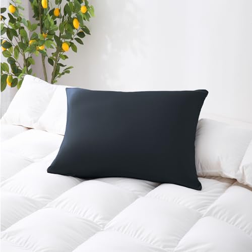 ZPECC Pillow Cases Bulk 24 Pack - Queen Pillowcases with Envelope Closure, Soft Brushed Microfiber Pillow Cover for Hotel Airb&bs Hospital Bedding Essential, Black