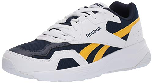 Reebok Royal DASHONIC 2 Running Shoe, White/Navy/Toxic Yellow, 11 M US
