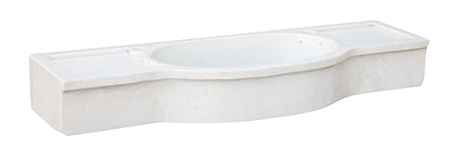 Biscottini Lavandino in marmo bianco 133x43x18 cm | Lavandino da