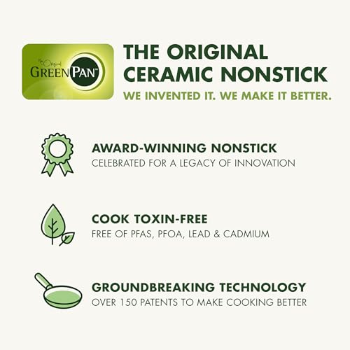 GreenPan Nova 10-Piece Cookware Pots & Pans Set, Oprah’s Favorite Things 2024, PFAS-Free Ceramic Nonstick, Fry, Sauté, Stockpot, Utensils, Lids, Induction Suitable, Dishwasher & Oven Safe, Cream White by GreenPan - Image 8