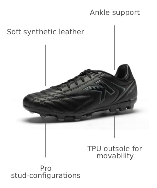 Image of KELME K-Fighting Microfiber Leather Soccer Cleats, Firm /Artificial Ground Outdoor Shoes, for Men Women
