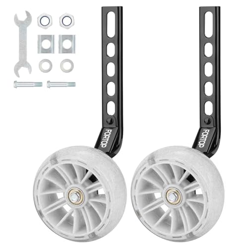 Image of Bike Training Wheels, Pair of Heavy Duty Rear with Stabilizers Mounted Kit for Kids Boy Girls Bikes of Single Speed Bicycle with 12 14 16 18 20 Inch