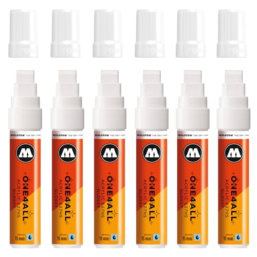 Marqueurs acryliques Molotow One4All 627HS de 15 mm en lot de 6