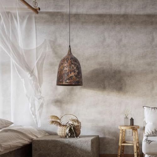 Lustre industriel rétro en bronze véritable pour un éclairage de plafond chic - 2