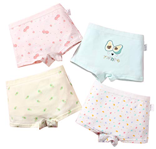 Little Girls' Soft Cotton Underwear Bring Cool, Breathable Comfort Experience Panty 4 Pack 3t/4t,Avocado