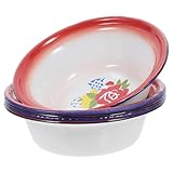 Vaisselle émaillée vintage : sa surface lisse est facile à nettoyer et elle constitue également un bon récipient pour conserver les aliments, notamment les bols à soupe profonds