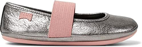 Camper Kids Girls Right Ballet Flat, Dark Gray, 10 Little Kid | Image 1