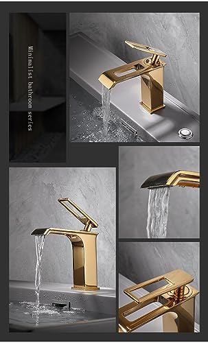 Mitigeur salle de bain cascade avec commande précise eau chaude et froide - 4
