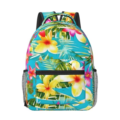 Sac à dos voyage cabine et travail pour ordinateur portable avec motif tropical noir