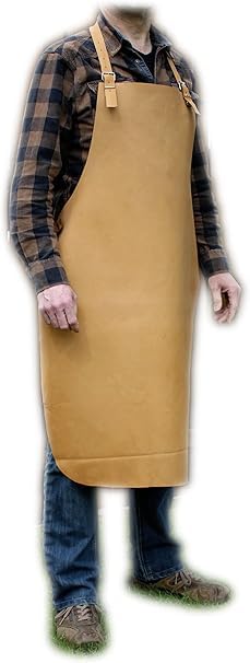 Kräftige Leder-Arbeitsschürze | Schmiedeschürze, Tischlerschürze | Beige, helles Braun