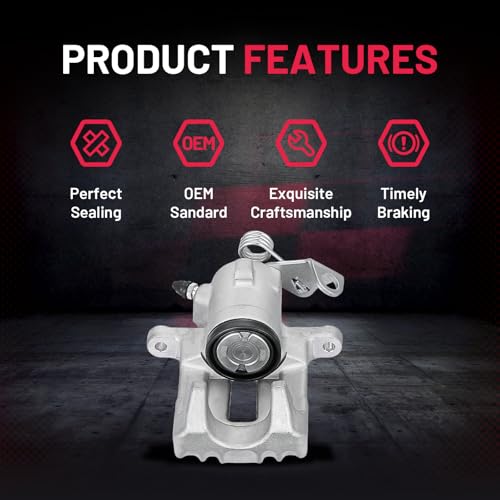 Image of BDFHYK 19-2571 19-2570 Rear Disc Brake Caliper Assembly Compatible with Audi TT 2000, Compatible with VW Beetle /Cabrio /Golf /Jetta 1998-2000, 1.8L 1.9L 2.0L L4 2.8L V6 GAS /DIESEL 2pcs