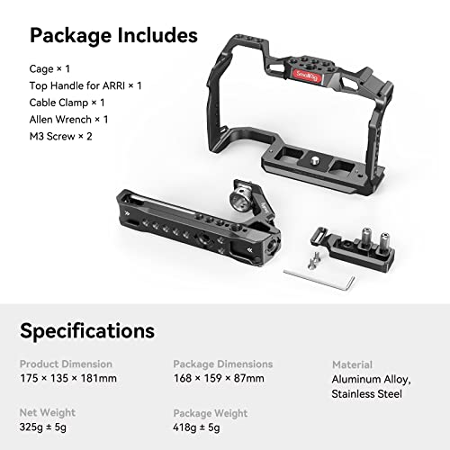 Image of SmallRig R5 /R6 /R5 C Cage Kit for Canon R5 /R6 /R5 C, Camera Handheld Kit with Top Handle and Cable Clamp - 3830