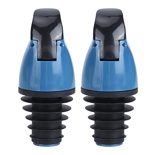 Oil Bottle Pour Spout Stopper, Dispenser Wine Pour Liquor Dust Cap with Covers Wine Soy Sauce Vinegar Bottles for Kitchen Utensils(Navy Blue)