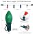 25Ft Christmas Lights Multicolor, C7 Vintage Christmas Lights with 27 Multicolor Ceramic Glass Bulbs, Hanging Outdoor String Lights for Holidays, Christmas Prom Party Wedding Decor, Green Wire