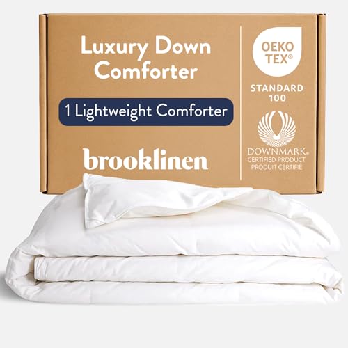 Brooklinen Lightweight Luxury Down Comforter, 100% Natural...