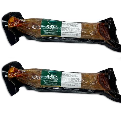 MARTIN CANSALÁ | Pack 2: Chorizo Ibérico Cular | Auténtico Sabor de Extremadura | Sin Gluten | Dehesa Ibores Jara | 100% Natural | 2 Piezas de 500g | Total 1kg