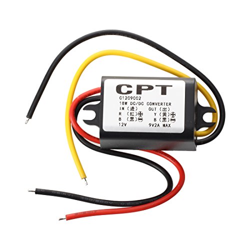 TOOGOO(R) Transformador Convertidor Conversor Adaptador DC-DC 12V a 9V para Coche