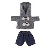 ❤ Entzückende Puppe mit Kapuze Kleidung Hosenanzug für Mellchan Puppen tragen Zubehör Kinder Weihnachtsgeschenke.