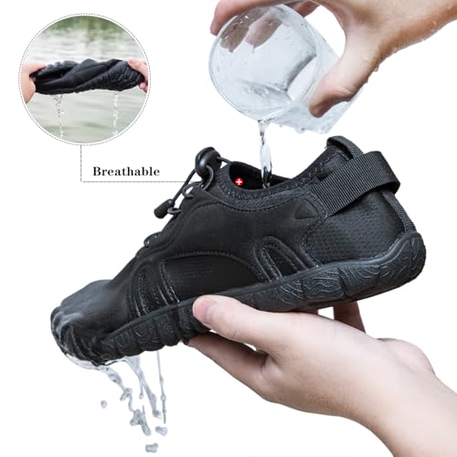 Image of Men's Hike Barefoot Quick-Dry Sports Shoes Wide Toe Aqua for Swim Diving Surfing Kayaking Pool Beach Walking