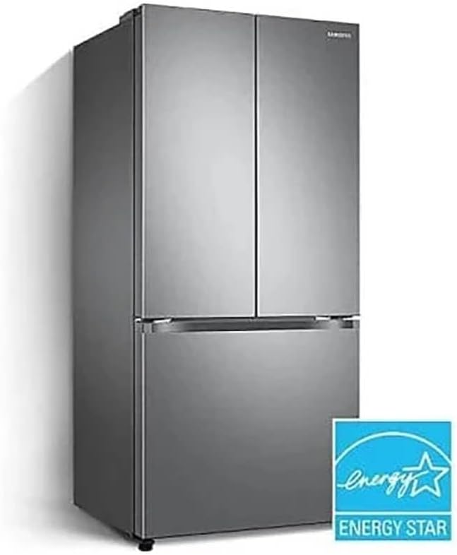 Samsung 17.5 cu. ft. Smart Counter Depth 3-Door French Door Refrigerator, Stainless Steel, RF18A5101SR/AA