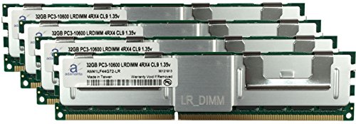 Adamanta 128 GB ( 4 x 32gb ) LRDIMMAbvO[hfor Dell PowerEdge r820 ddr3 1333 MHz pc3 ? 10600 ECC[hReduced IMB`bv4rx4 cl9 1.35