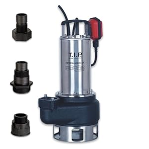 T.I.P. Extrema 400/11 CX Edelstahl Schmutzwasser-Tauchpumpe, 24 000 l/h Förderleistung, 11 m Förderhöhe (1, 1 bar), 13, 8 kg, robust für Bau und Abwasser, für Profiansprüche
