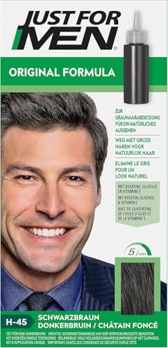 Just For Men Teinture Cheveux Homme, Coloration Semi-Permanente pour Homme, Sans Ammoniaque, avec Kératine et Vitamine E pour des Cheveux Forts, Coloration...