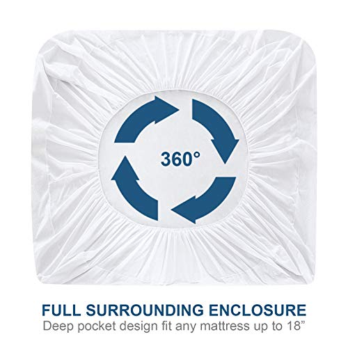Full Xl Mattress Protector Waterproof, Breathable Full Extra Long Mattress Cover With Waterproof Tpu Layer Fitted 14'' Deep Pocket, Noiseless Cotton Terry Mattress Cover #TOP4