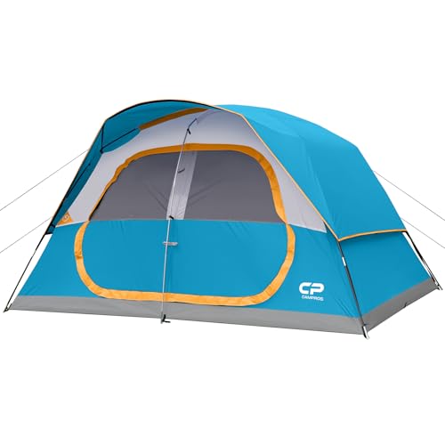 Image of CAMPROS CP Upgraded 6 /8 Person Camping Tents, Waterproof Windproof Family Tent with Larger Mesh Windows & Door, Double Layer, Easy Set Up, All-Season Dome Tent with Top Rainfly & Carry Bag