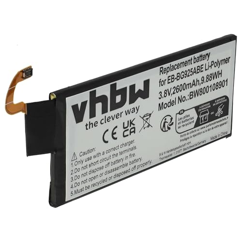 vhbw 1x Akku kompatibel mit Samsung Galaxy S6 Edge TD-LTE, S6 Edge, SGH-N516, SC-04G Handy Smartphone Telefon (2600 mAh, 3,8 V, Li-Polymer) vhbw 1x Akku kompatibel mit Samsung Galaxy S6 Edge TD-LTE, S6 Edge, SGH-N516, SC-04G Handy Smartphone Telefon (2600 mAh, 3,8 V, Li-Polymer)