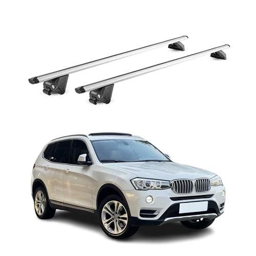 Barres de toit aluminium pour BMW X3 F25 2011-2017 OMAC avec rainure en T