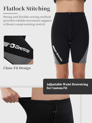 Conjunto Owntop para mujer de camiseta y pantalones de neopreno 2MM para mantener el calor, ideal para natación, buceo y surf (Talla XXL) miniatura 3
