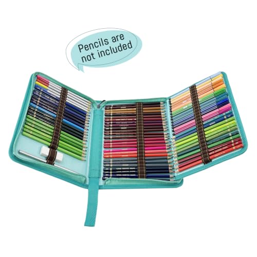 Image of YOUNGCOL 72 Slots Colored Pencil Case Pencil Holder Color pencil organizer Storage (Green)