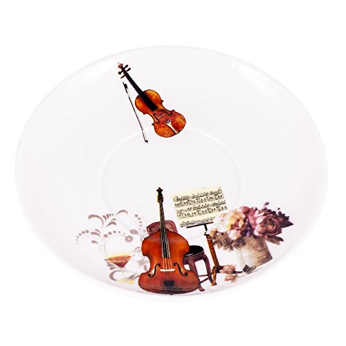 Musical Instrument Ceramic Stoneware Espresso Cup And Saucer In Gift Box #TOP2