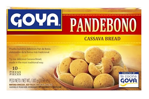 Goya Pandebono 300g, Pan Colombiano Congelado Listo Para Hornear, Panecillos de Queso, Desayuno, Merienda o Snack