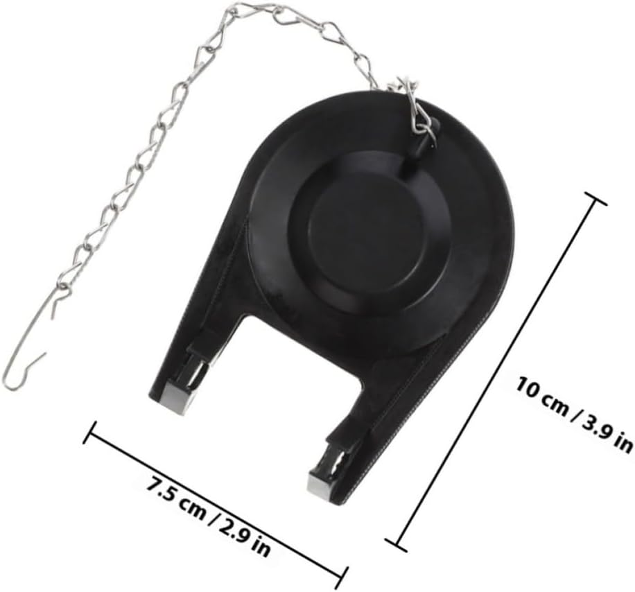 Levemolo 4pcs Rubber Toilet Flapper Replacement Kit for Tank with Chain Easy Installation Leakproof Black