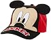 Disney Little Boys Mickey Mouse Character Cotton Baseball Cap, Red/Black, Age 2-7 (Little Boys - Age 4-7 – 53CM)