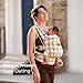 Momcozy Baby Carrier with Natural Cotton Linen, Built to Last, Ergonomic Design, Lightweight and Comfortable, Hands-Free for Moms&Dads, Brown Checkerboard