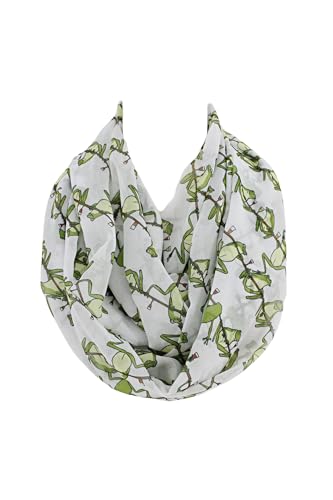 Etwoa Fun Frog Pattern Infinity scarf Circle scarf Loop Scarf2