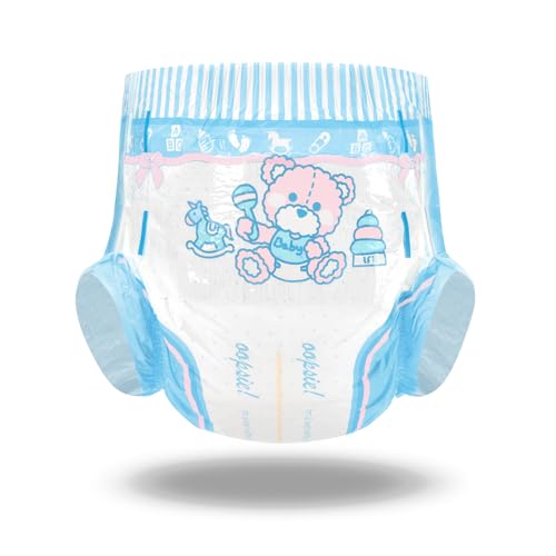 Image of Littleforbig Adult Printed Diaper 10 Pieces - Potty Pants (Large 36 inch-48 inch)