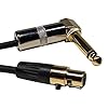 Milestock 4-Pin TA4F to Right-Angle 1/4-Inch Connector Cable Compatible with Shure WA304 T1 UT1 SC1 BLX1 PG1 PGX1 GLXD1 QLXD1 SLX1 LX1 ULX1 UC1 UR1 UR1M U1 BLX FP SLX ULX-S UHF-R Axient Transmitter #5
