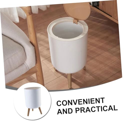 Caneca de basura rectangular blanca para hogar miniatura 5