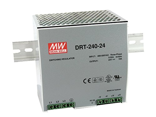 DIN Rail PS 240W 24V 10A DRT-240-24 Meanwell AC-DC 3-Phase Output SMPS DRT-240 Series MEAN WELL Switching Power Supply