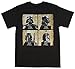 STAR WARS Men's Darth Vader, Boba Fett Mug Shots T-Shirt, Black, Small