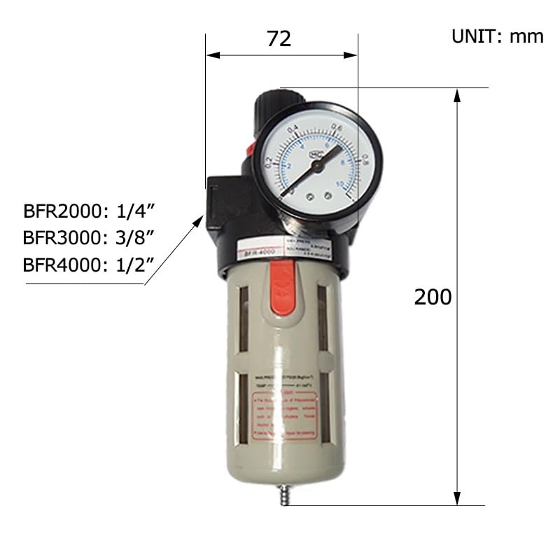 Separador de aceite BFR3000 para proteger herramientas y regular aire comprimido 2