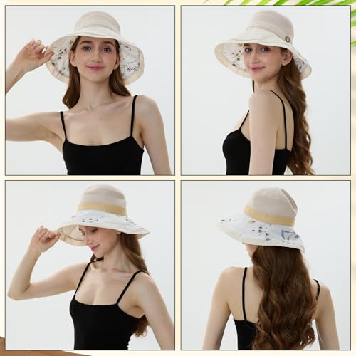 3 Sombreros de malla de verano para mujer con ala ancha miniatura 3