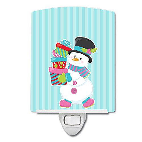 Lámpara de Noche Cerámica Navidad 6x4x3 in Multicolor miniatura 1