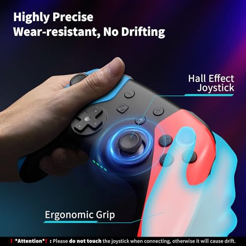 image for AceGamer 2 Pack Wireless Controller for Nintendo Switch/Lite/OLED, Hal