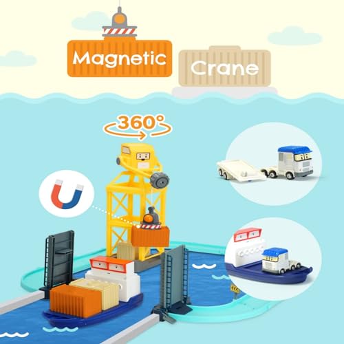 RoboCar Poli Terry The Port Harbor Play Set Series Station Track Diecast Figures