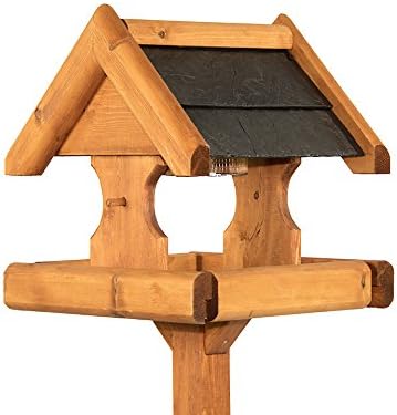 Riverside WoodcraftVerwood Large Slate Roof Bird Table With Anti Bacteria Coating